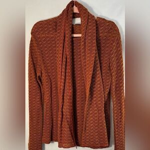 Missoni Sport EUC orange/purple knit long sleeve/scarf set Size 46